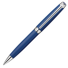 Caran d'Ache Léman Nachtblau matt/Rhodium Kugelschreiber