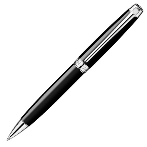 Caran d'Ache Léman schwarz/Rhodium Kugelschreiber