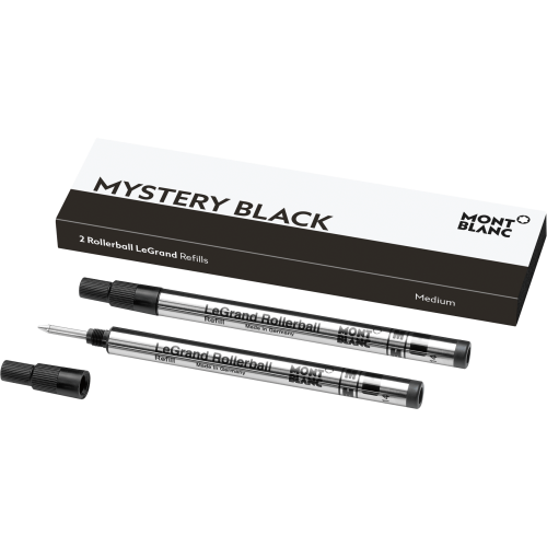 2 Montblanc LeGrand Rollerball-Minen (M) Mystery Black