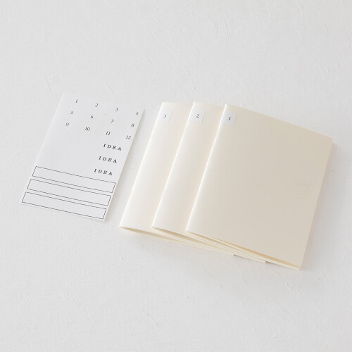 MD Paper Notebook A6 3er Set blanco