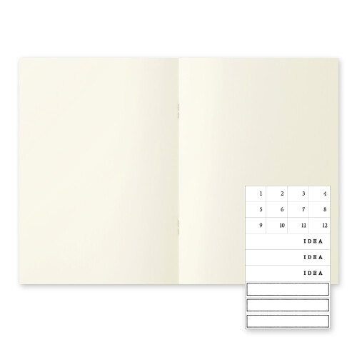 MD Paper Notebook Light A5 3er Set blanco