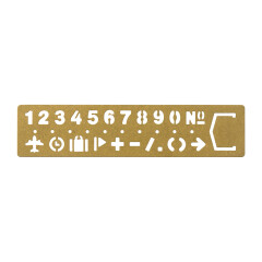TRC Brass Schablone Zahlen
