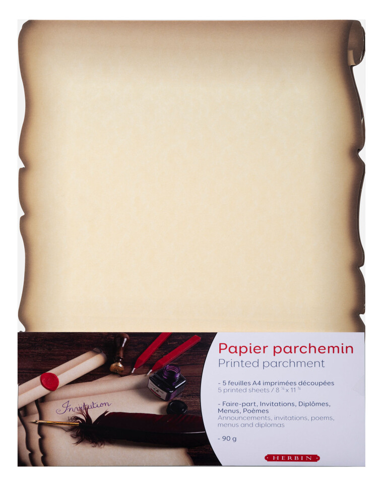 Lot De 60 Feuilles De Papier Parchemin Imprimable - Format 4.25x5.5 Pouces - Couleur Or Clair