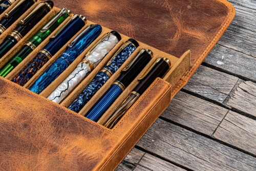 Galen Leather Magnum Opus 12er Pen Case