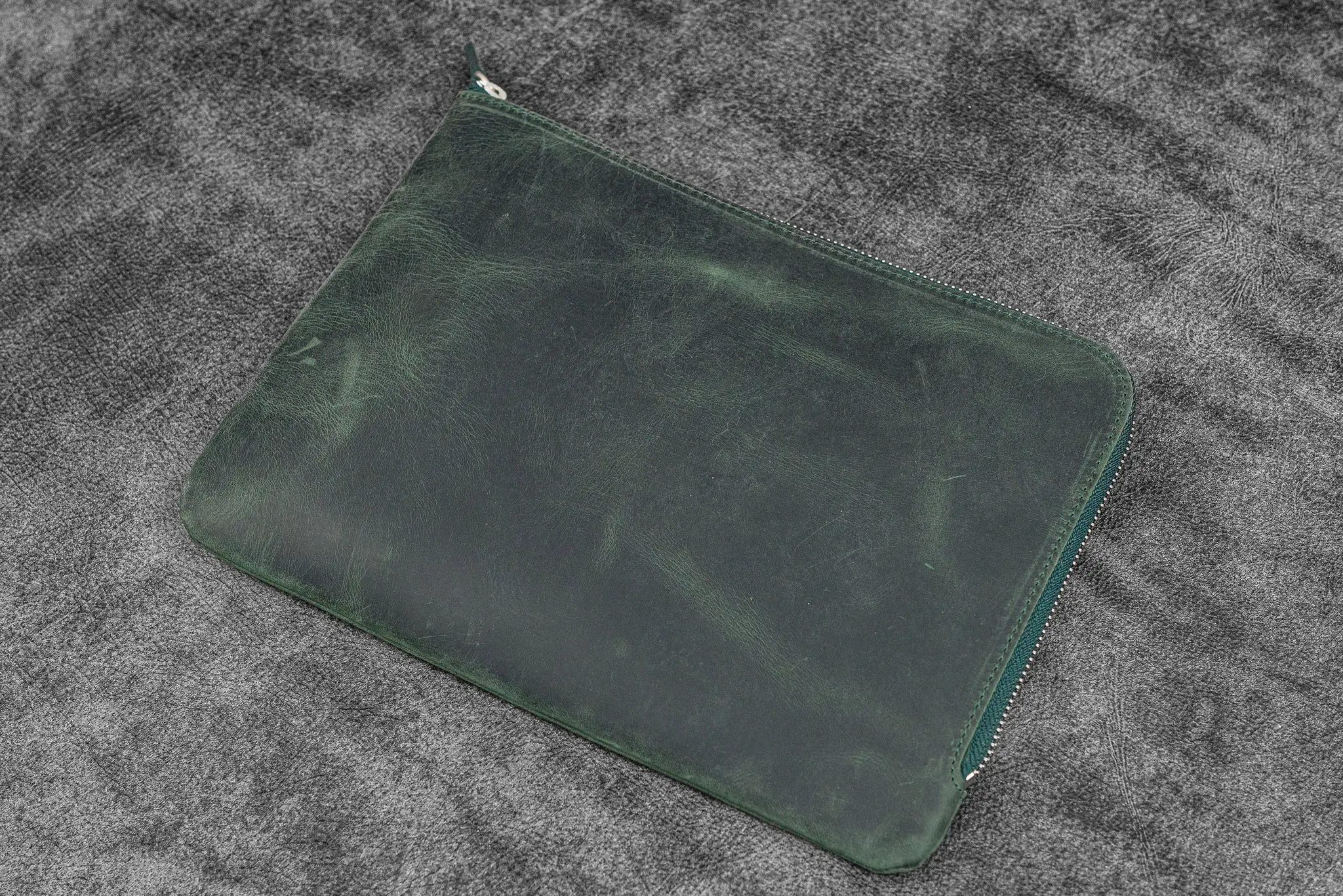 Galen Leather RV-Mäppchen A5+ grün rustikal