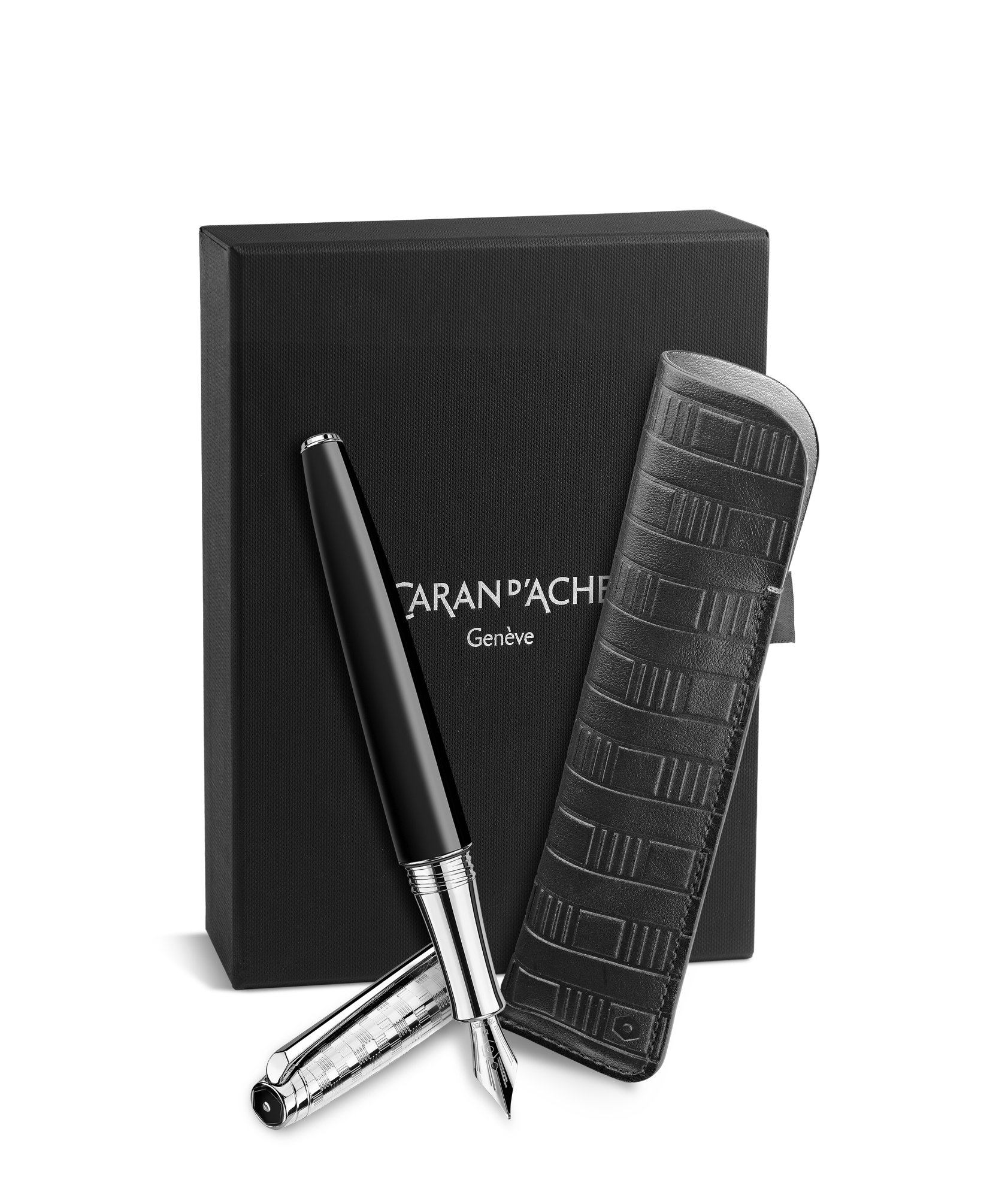 Schreibkultur - Caran d'Ache Léman Damier Set Füllhalter & Lederetui