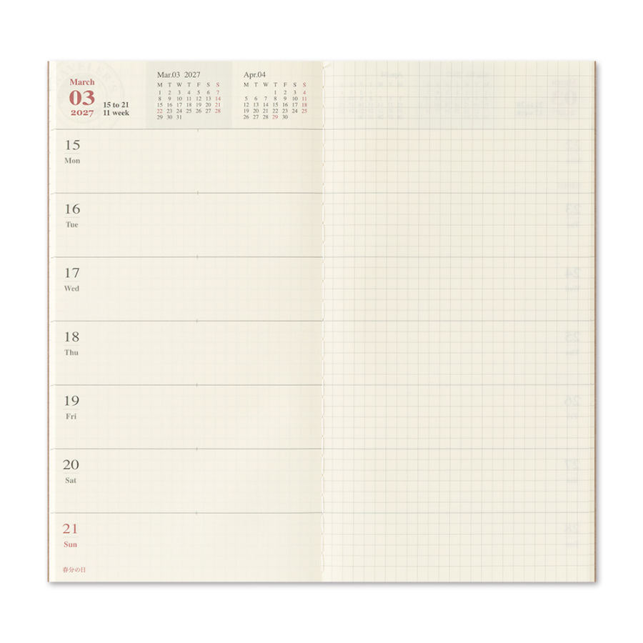 Traveler's Notebook Diary 2027